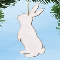 Designocracy Bunny Wooden Ornament 991342O